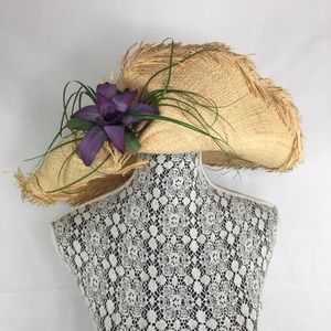 Purple Orchid Large Brim Sun Hat